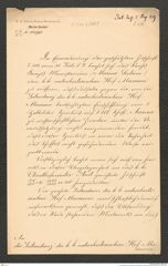 k.k. naturhistorisches Hofmuseum, Intendanzakten 1885-1896 (Hauer), Aktenzahl Z.510.A/1889, Seite 1